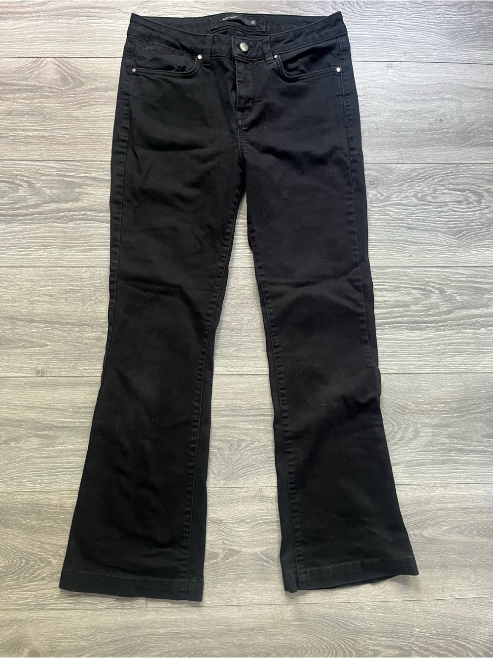 Karen Millen Black Boot Cut Classic 5 Pocket Denim Jeans Size 8 Casual Flare